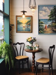 Seaside Caf�: Vintage Coastal Postcards & Wall Art with a Touch of Vintage Painting