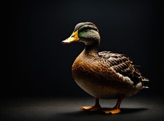 Obraz premium Quacking Elegance in Black