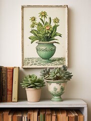 Vintage Succulent Canvas Designs - Exquisite Wall Art with Charming Desert Flora