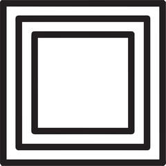 abstract rectangle shape, bold outline, icon