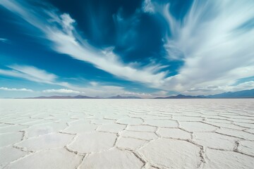 Hexagonal Harmony: Captivating Salt Flat Patterns