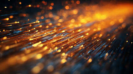 A close up of optical fibers - high speed data transfer concept