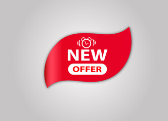 red flat web banner for new offer