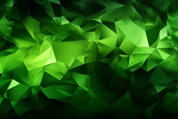 Green polygonal abstraction. Generative AI