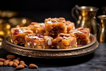 Rajasthani Ghevar, an Indian crunchy sweet