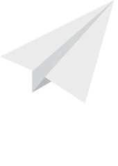 Paper plane on a white background. Vector illustration. 