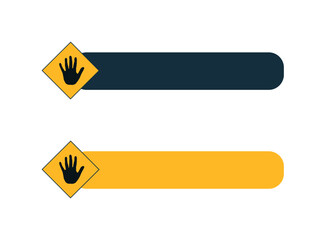 Sets of Sign Vector Banners With Hand. Vector Illustration. Text Placeholder