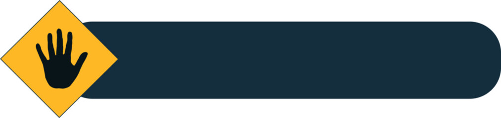 Obraz premium Set of Black and Yellow Vector Banners With Hand. Vector Illustration. Dark Background. Text Placeholder