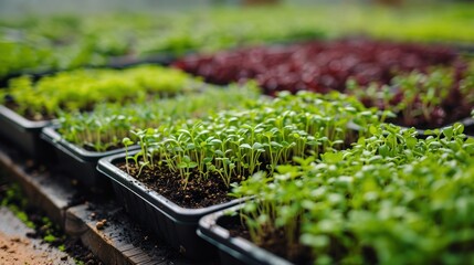 The cultivation and production of Microgreens, a successful harvest.