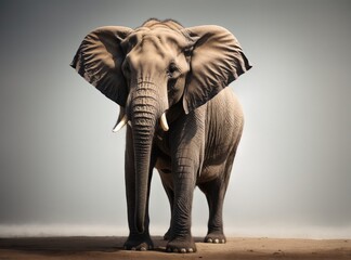 Obraz premium Elephant in Ethereal White