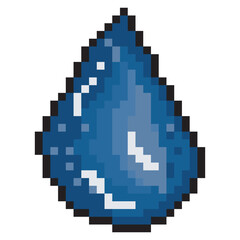 Water drop in pixel art style