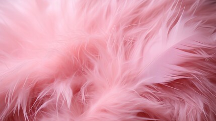 Close up of trendy pink feather texture   abstract macro fluffy feather background