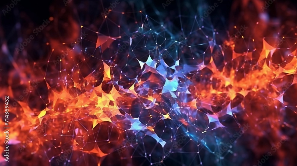Poster digital abstract background can be used for technology ai generative