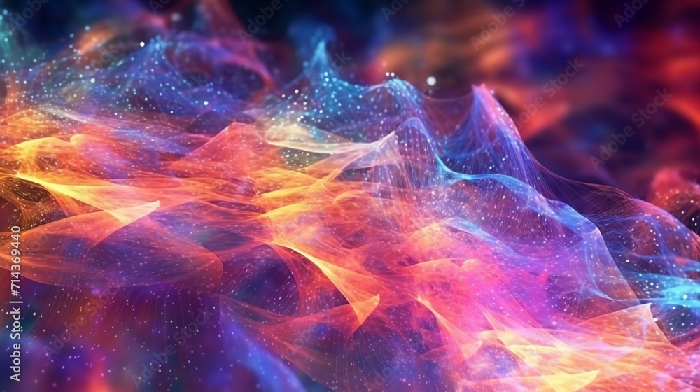 Poster digital abstract background can be used for technology ai generative