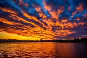 Obraz premium A stunning sunset or sunrise