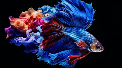 Betta fish portrait   stunning wildlife photography of colorful siamese fighting fish
