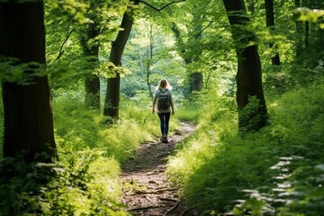 Obraz premium A walk in nature and describe the sounds scents