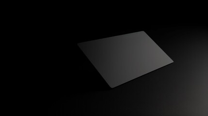 Blank black card isolated on black background Ai Generative