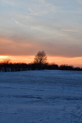 Fototapeta na wymiar Winter Sunset