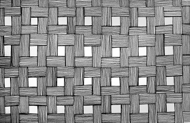 Handmade graphic drawing in black ink on white paper with vertical and horizontal lines