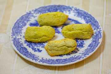 Traditional Portuguese cod dumplings served with olive oil