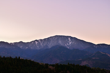 Obraz premium 朝焼けの恵那山