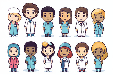 Medical Clipart Characters Vibrant Diversity and Multiculturalism in Healthcare