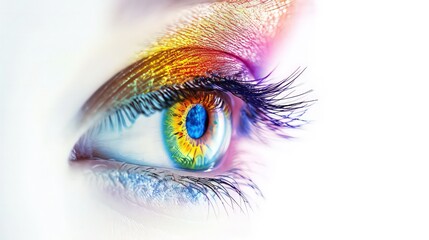 Human Eye With Rainbow Colors