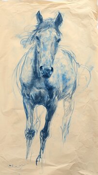 A Drawing of a Horse on a Piece of Paper