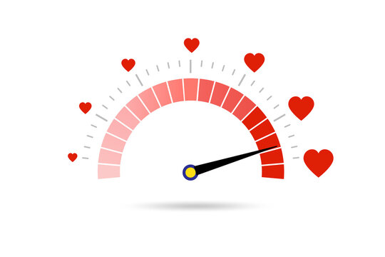 Love meter concept for valentines day