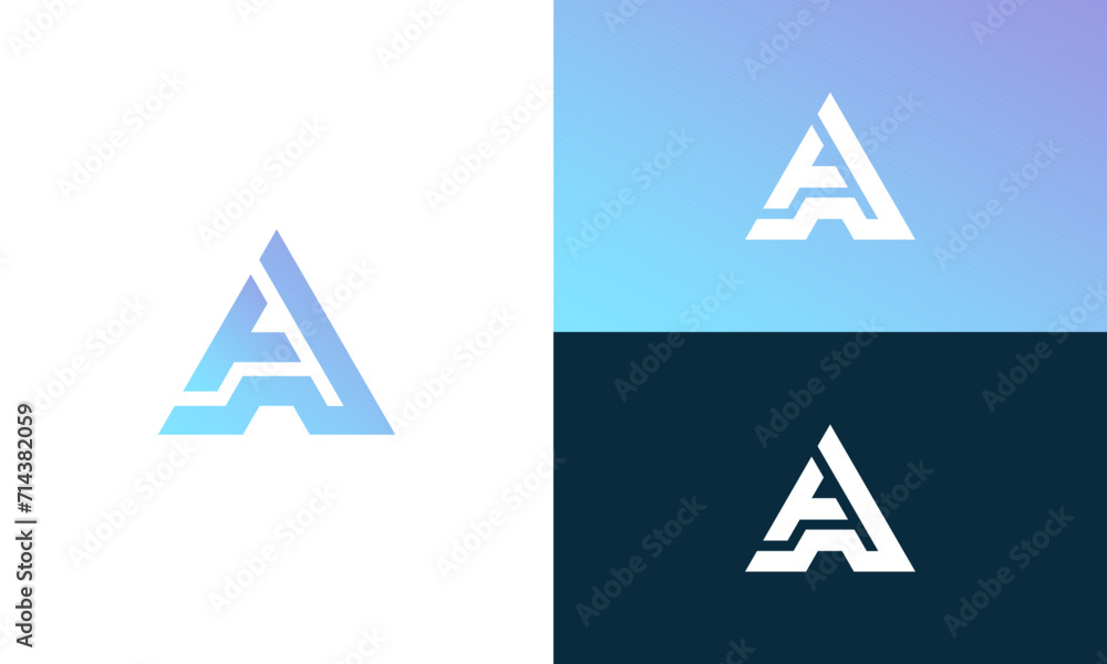 Fototapete initial a icon abstract monogram logo design vector
