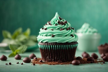 Mint Chocolate Cupcake