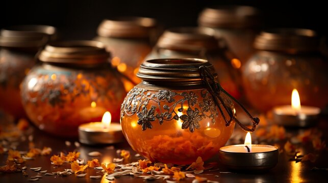 diwali celebration, happy diwali, Celebrations, orange and redish background