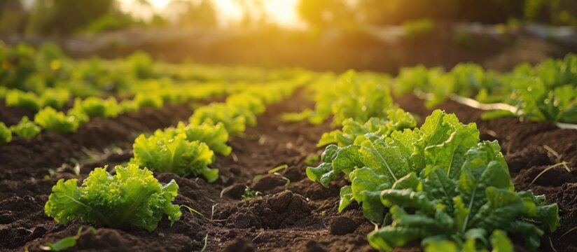 Cultivating vegetables on a farm for agribusiness, agriculture, and subsidies.