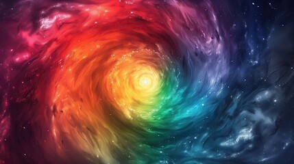 colorful vibrant spiral galaxy - obrazy, fototapety, plakaty
