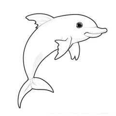 Obraz premium dolphin isolated on white background