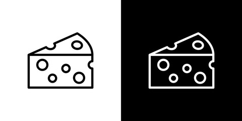 シンプルな穴あきチーズのアイコン