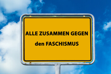 Zusammen gegen den Faschismus - obrazy, fototapety, plakaty