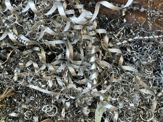 background of metal shavings