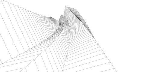 abstract architecture 3d illustration
