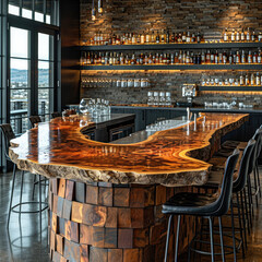 Obraz premium Rounds of Honey and Ice Satin on a Reclaimed Wood Stand