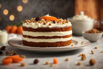 piece of cake with chocolate (Carrot Cake)
