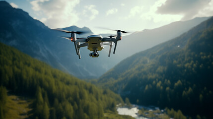 Fototapeta na wymiar A Drone Flying 