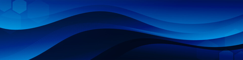 Abstract dark blue banner color with a unique wavy design. It is ideal for creating eye catching headers, promotional banners, and graphic elements with a modern and dynamic look.