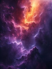 Fototapeta premium An abstract background of beautiful vibrant colors of blue, purple, pink and gold light. 