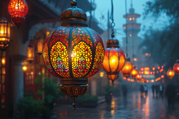 Arabic lantern of Ramadan celebration  