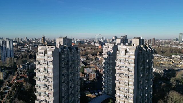 Cotton Gardens Estate and surrounding streets in Kennington, London.