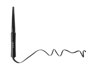 Curling iron isolated on white. Hair styling device