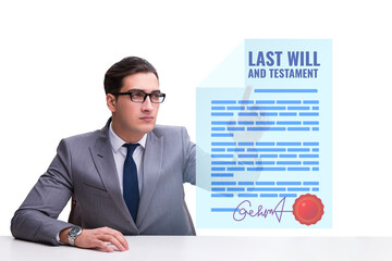 Last will and testament legal concept