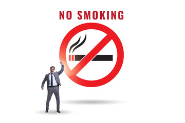 Anti smoking concept with antismoking logo